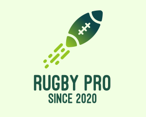 Rugby - Green Rugby Rocket logo design
