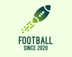 Green Rugby Rocket logo design