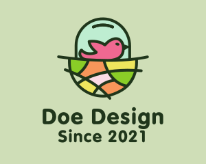 Colorful Bird Nest  logo design