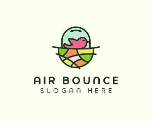 Colorful Bird Nest  logo design