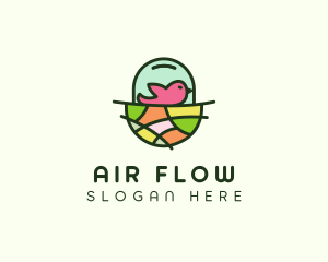 Colorful Bird Nest  logo design