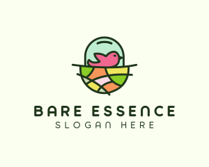 Colorful Bird Nest  logo design