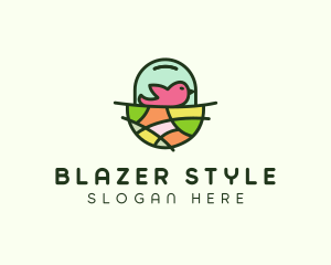 Colorful Bird Nest  logo design