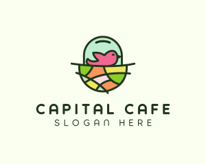 Colorful Bird Nest  logo design