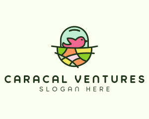 Colorful Bird Nest  logo design