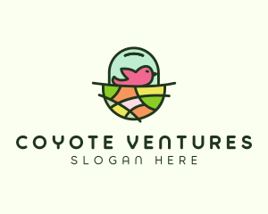 Colorful Bird Nest  logo design