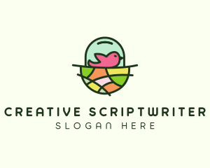 Colorful Bird Nest  logo design