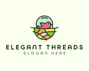 Colorful Bird Nest  logo design