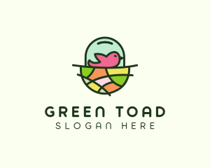 Colorful Bird Nest  logo design