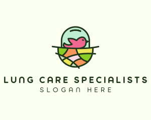 Colorful Bird Nest  logo design