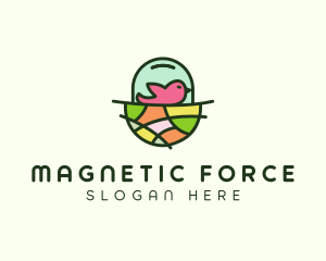 Colorful Bird Nest  logo design