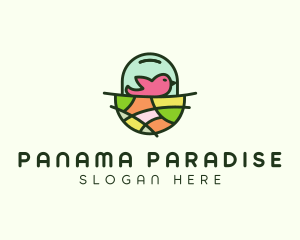 Colorful Bird Nest  logo design