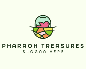 Colorful Bird Nest  logo design