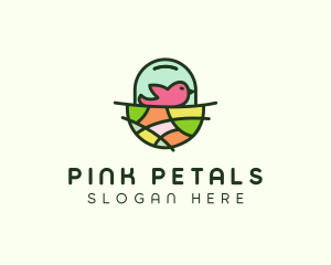 Colorful Bird Nest  logo design