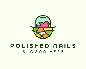 Colorful Bird Nest  logo design