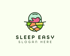 Colorful Bird Nest  logo design