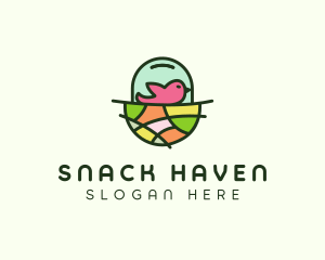 Colorful Bird Nest  logo design