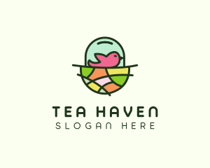 Colorful Bird Nest  logo design