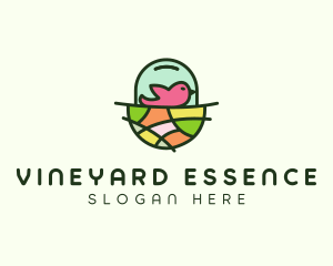 Colorful Bird Nest  logo design