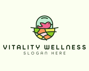 Colorful Bird Nest  logo design