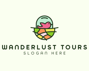 Colorful Bird Nest  logo design