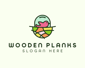 Colorful Bird Nest  logo design