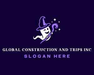 Halloween - Ghost Mage Magic logo design