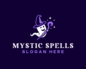 Witch - Ghost Mage Magic logo design