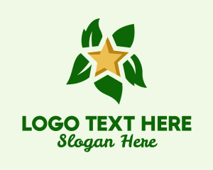 Vegetarian - Natural Leaf Star logo design