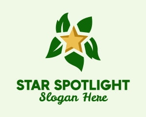 Natural Leaf Star  logo design