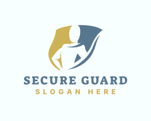 Human Resource - Leadership Man Shield logo design