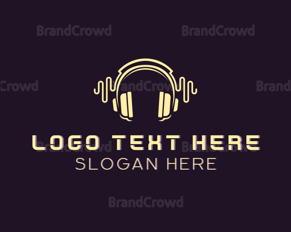 Headphone Music Beat Logo