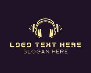 Turn Table - Headphone Music Beat logo design
