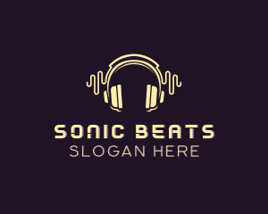 Headphone Music Beat logo design