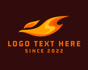 Blazing - Mythical Fire Bird logo design