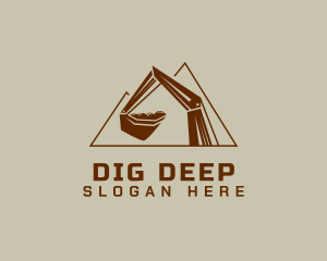 Excavator Digging Machine logo design