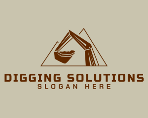 Excavator Digging Machine logo design