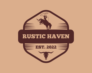 Rustic Western Cowboy logo design