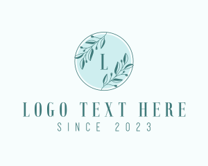 Eco - Organic Leaf Wreath logo design