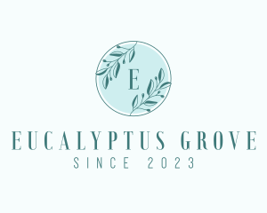 Organic Leaf Wreath logo design