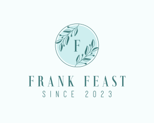 Organic Leaf Wreath logo design