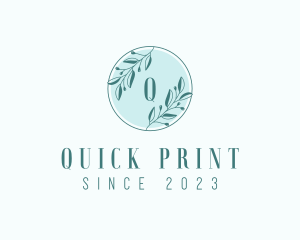 Organic Leaf Wreath logo design