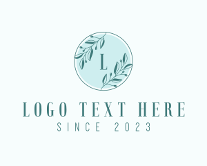 Circle - Organic Leaf Wreath logo design