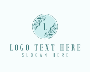 Organic Leaf Wreath Logo