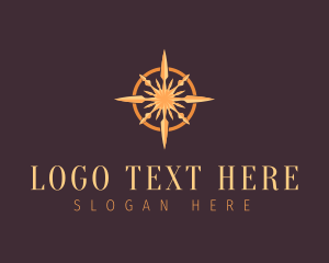 Luxurious - Travel Compass Locator logo design