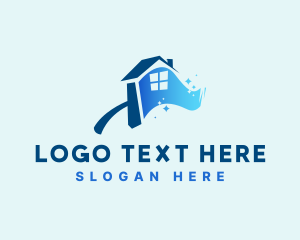 Squeegee - Shiny Home Wiper logo design
