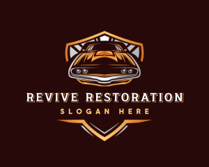 Restoration - Muscle Car Detailing logo design