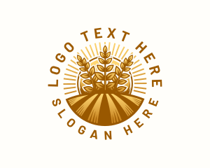 Vintage - Wheat Agriculture Farming logo design