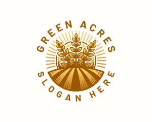 Wheat Agriculture Farming logo design