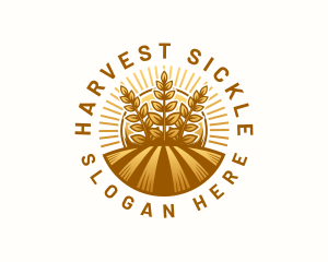 Wheat Agriculture Farming logo design